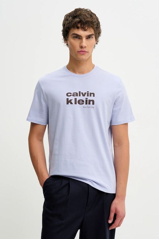 

Хлопковая футболка Calvin Klein, синий