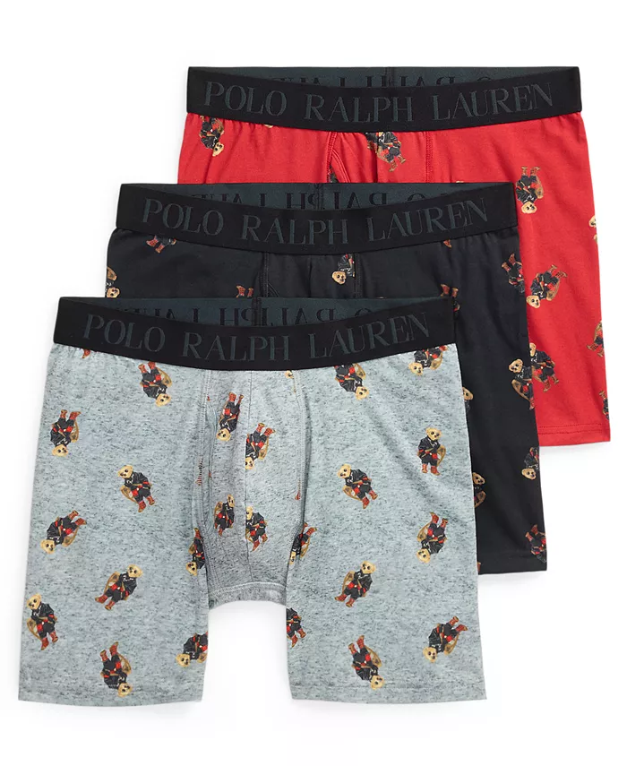 

Мужские боксеры с эластичной резинкой, набор из 3 штук, праздничный подарок Polo Ralph Lauren