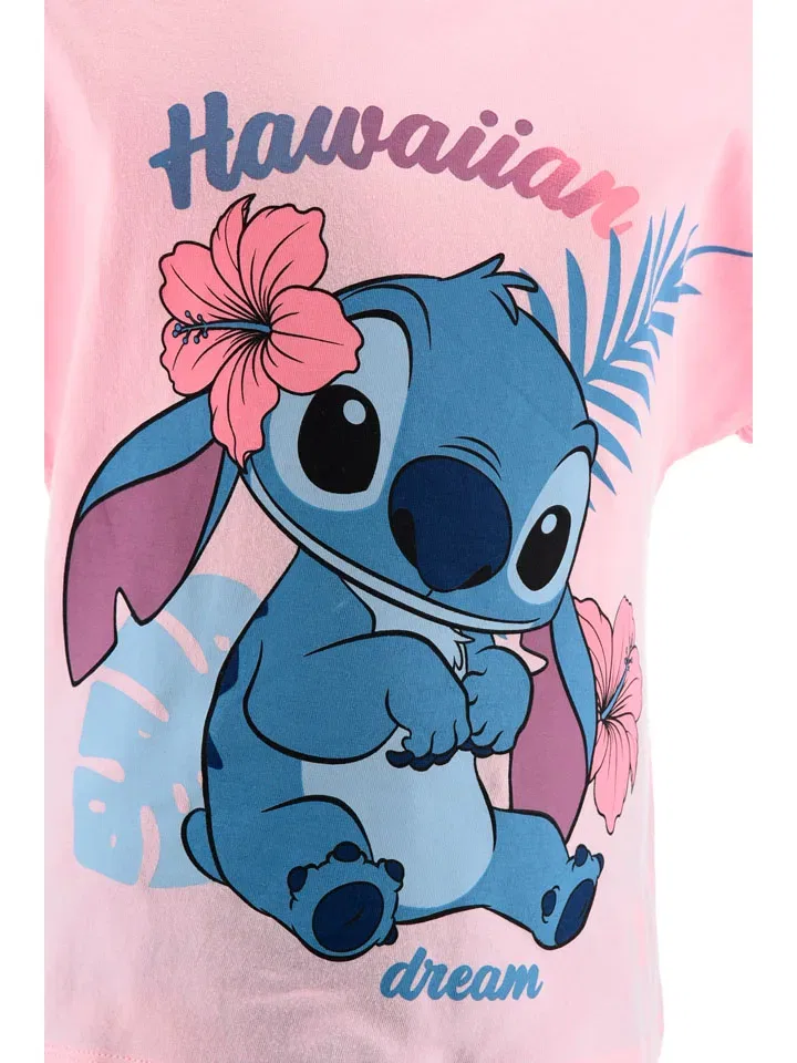 Пижама с принтом, Lilo & Stitch, розовый/голубой — фото 3