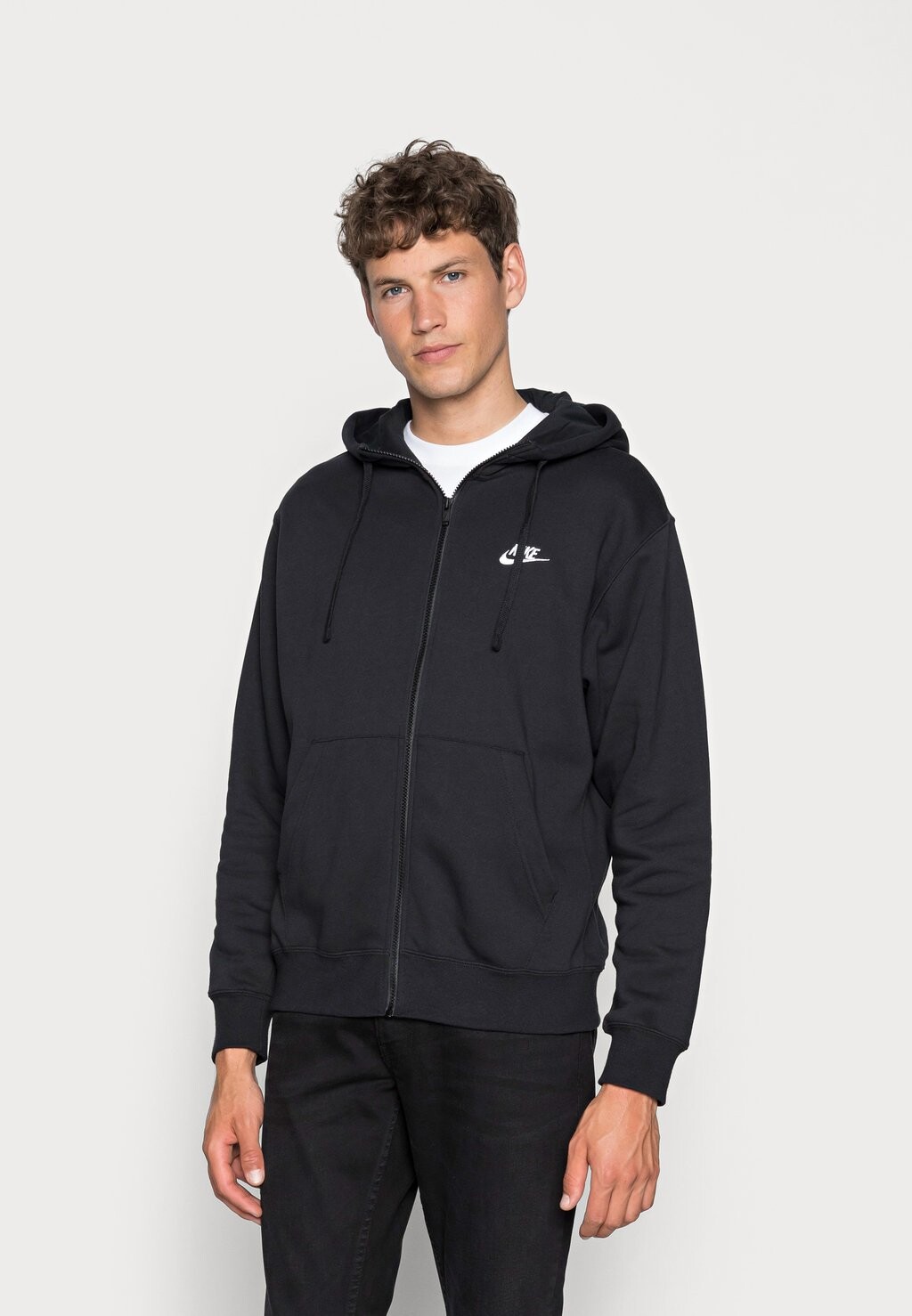 

Толстовка на молнии Nike Club Hoodie, черный / черный