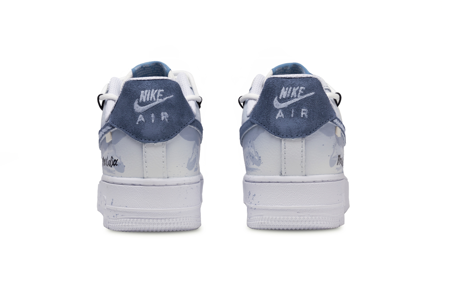 Nike Кроссовки для скейтбординга Air Force 1 Light Shadow Flow Abrasion Resistant Low Top мужские бело-синие — фото 4