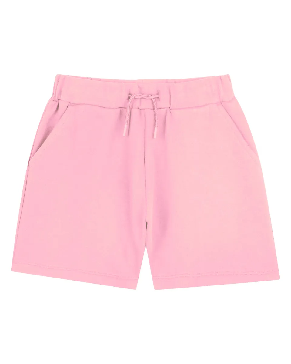 

Детские хлопковые шорты для девочек с завязками на шнурке Kenzo Kids, розовый