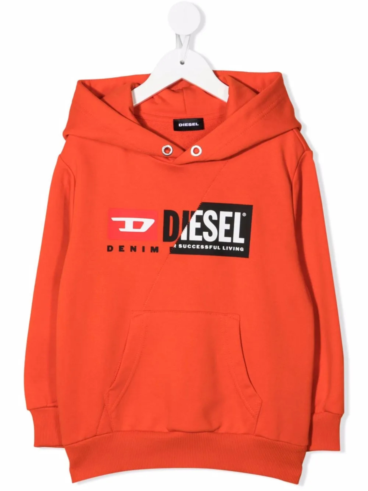 

Diesel Kids худи с логотипом, оранжевый