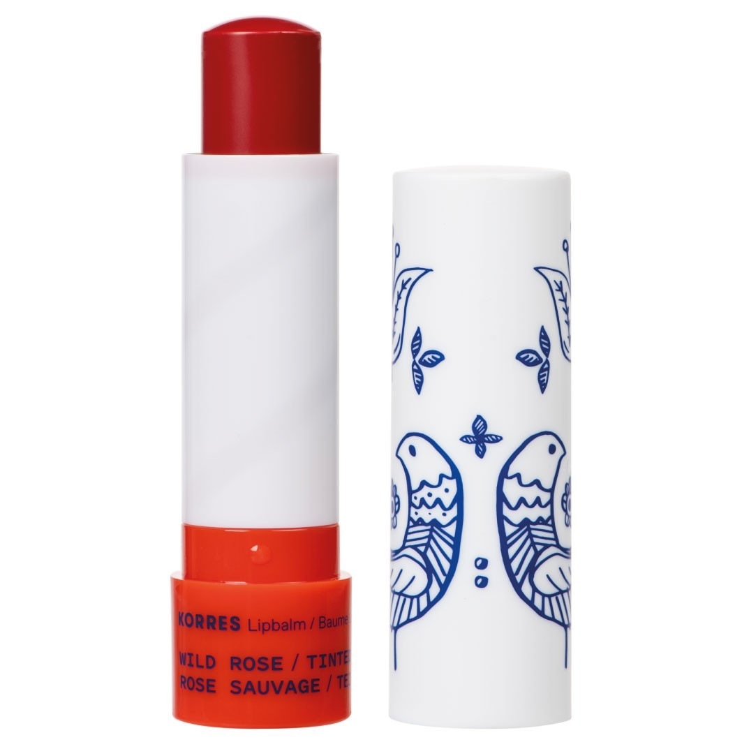

Бальзам для лица lip balm Korres, wild rose - getönt red, вес 4.5 гр.