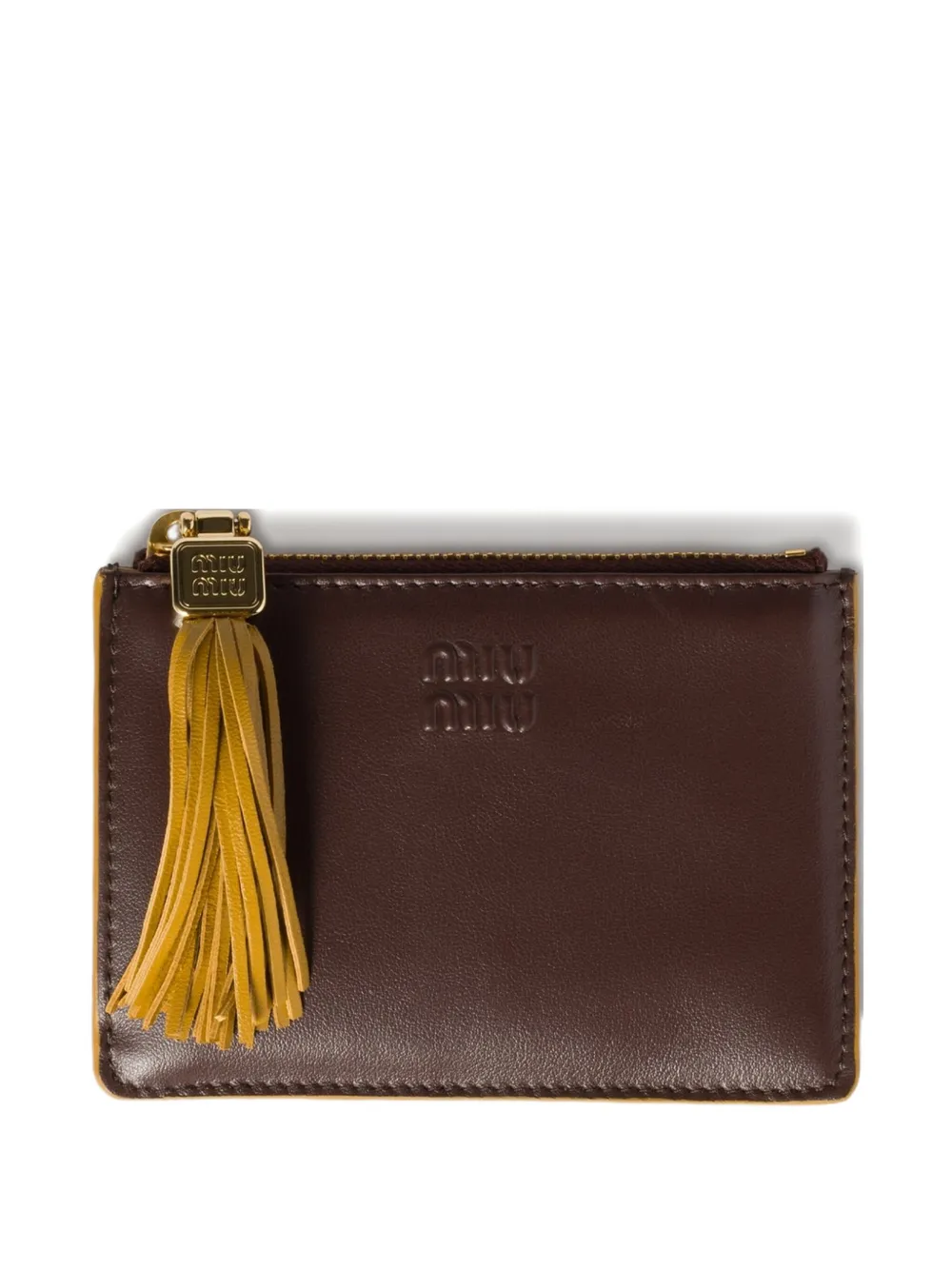 

Кардхолдер с кисточкой MIU MIU, коричневый