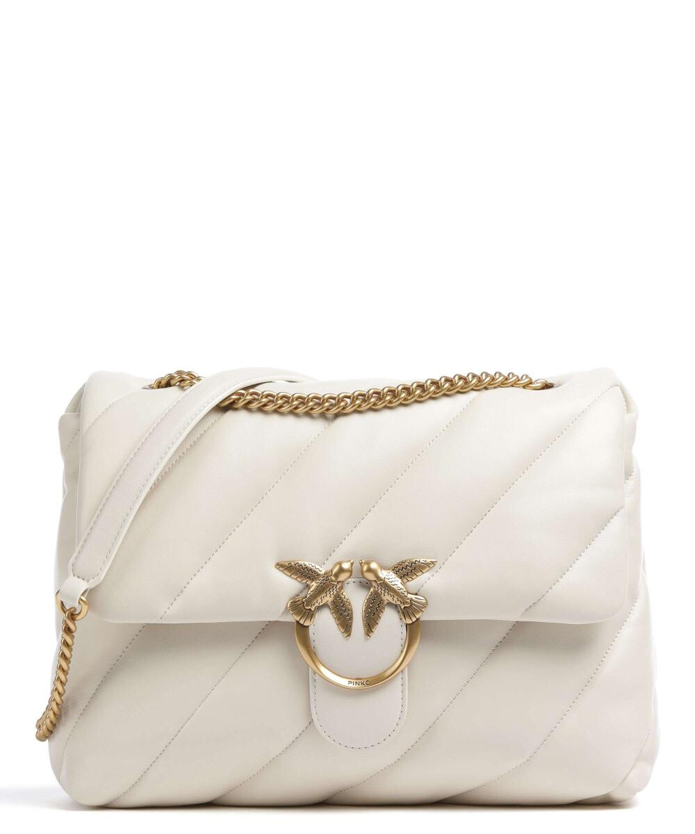 

Сумка на плечо Love Big Puff из овчины Pinko, белый