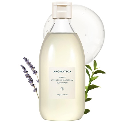 

Гель для душа AROMATICA Serene с лавандой и майораном, 300 мл (10,14 унций). Веганский. Ежедневное использование в душе. Содержит натуральные ароматизаторы. Aromatica