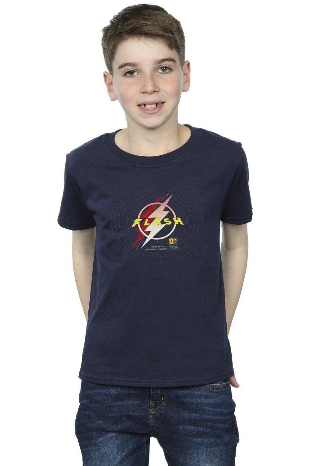 

Футболка с логотипом Flash Lightning DC Comics, темно-синий