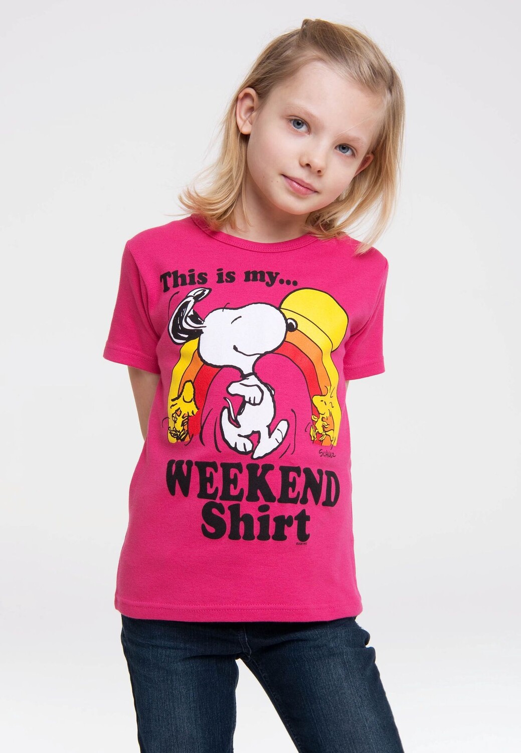 Футболка Детская Арахис - Рубашка выходного дня LOGOSHIRT, розовый — фото 3