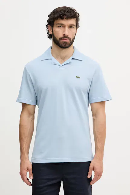 Поло с добавлением льна мужское Lacoste, синий