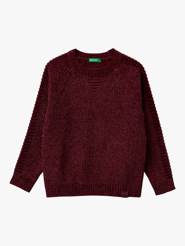 

Детский вязаный свитер с круглым вырезом Benetton, Red