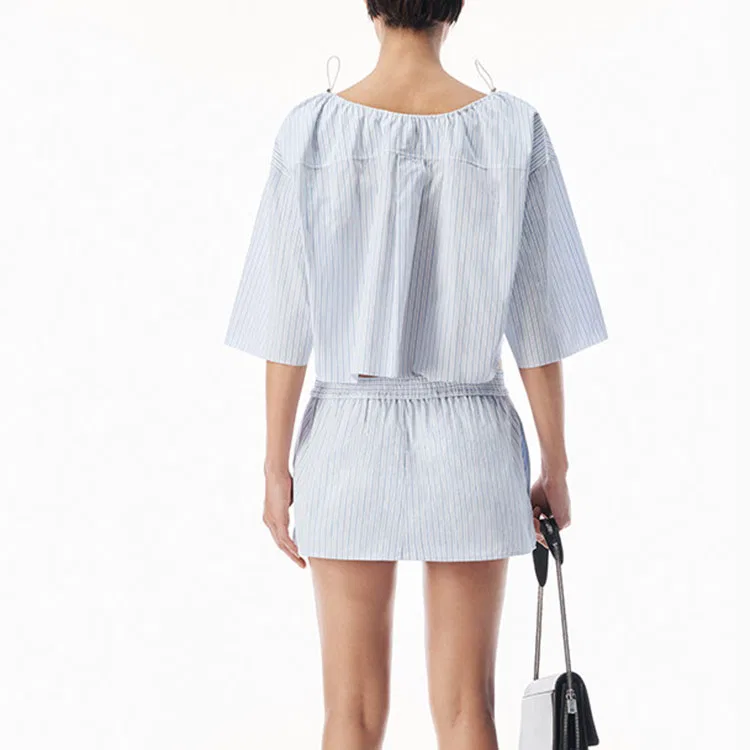 Рубашка Alexander Wang Women's White/Blue — фото 4