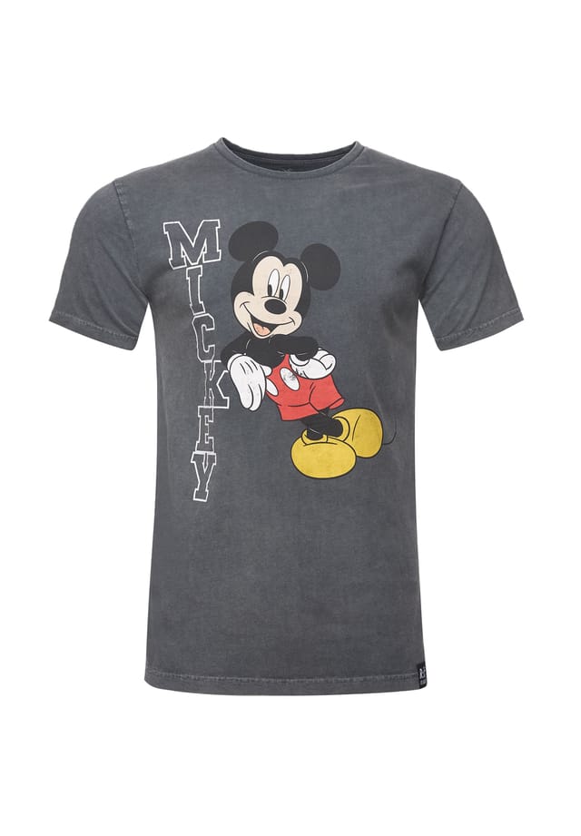 

Футболка Disney Mickey Leaning в классическом дизайне Re:Covered, серый