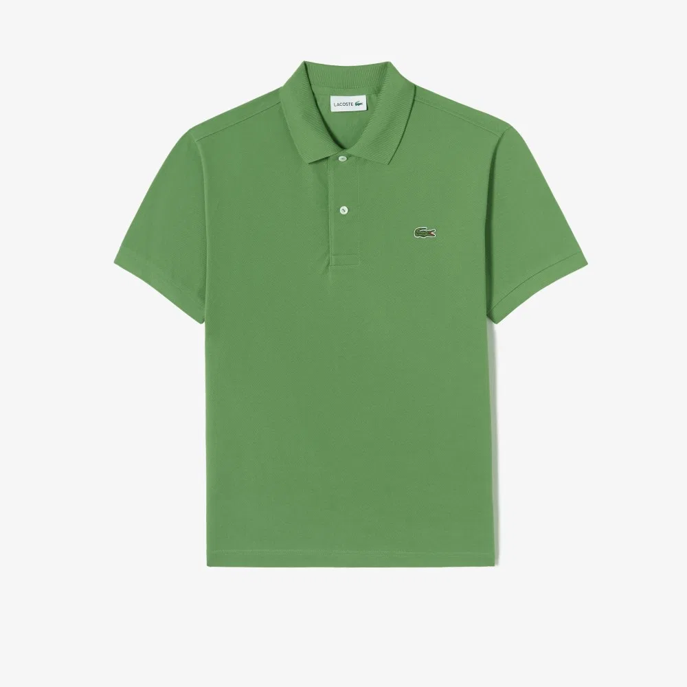 Футболка-поло Lacoste French Regular Fit мужская, хлопок 100%, зеленый
