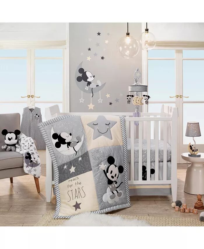 

Серый/желтый комплект постельного белья для кроватки Disney Baby Mickey Mouse из 4 предметов от Lambs & Ivy, серый