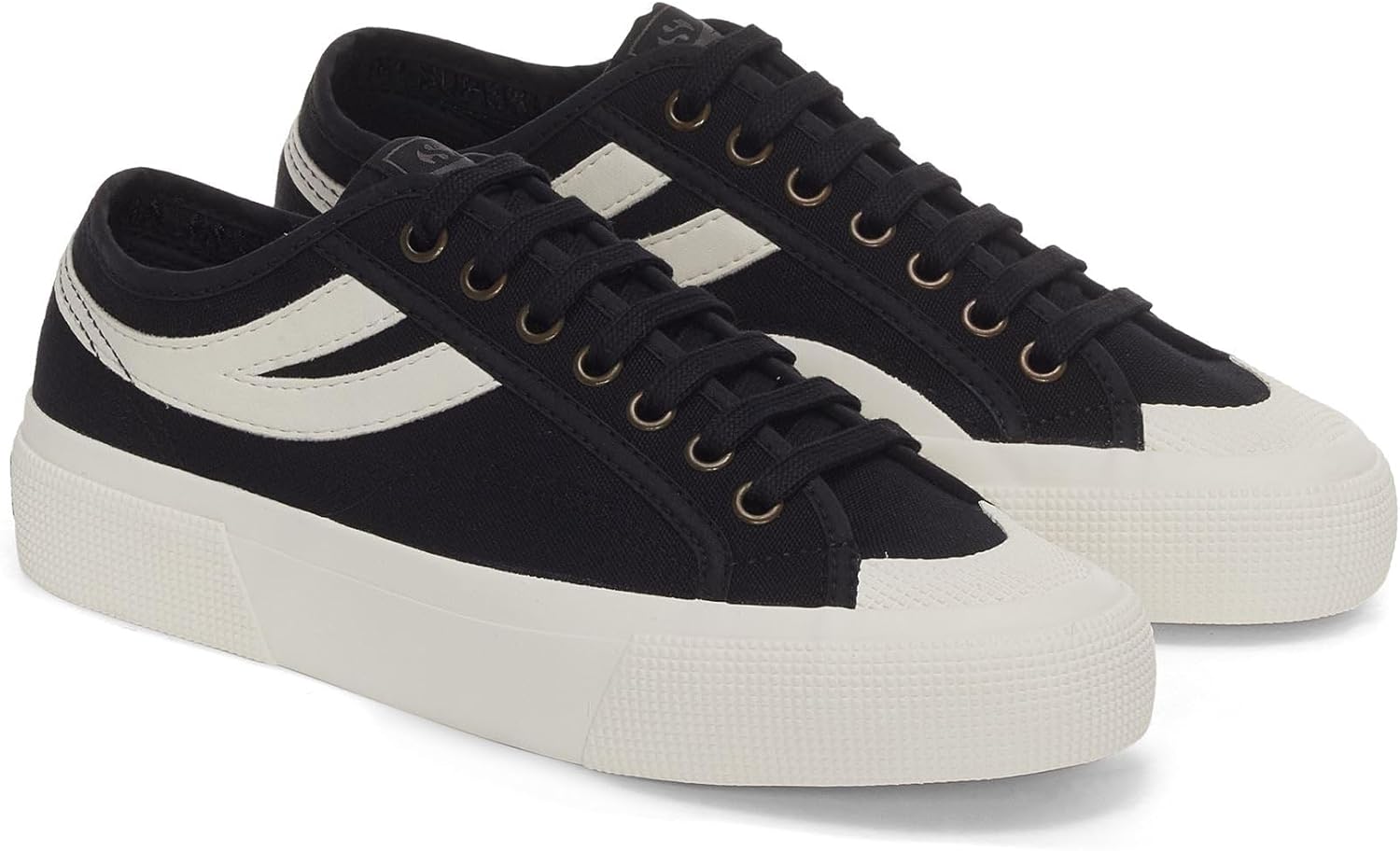 Мужские оксфорды Superga, слоновая кость/белый/черный — фото 3