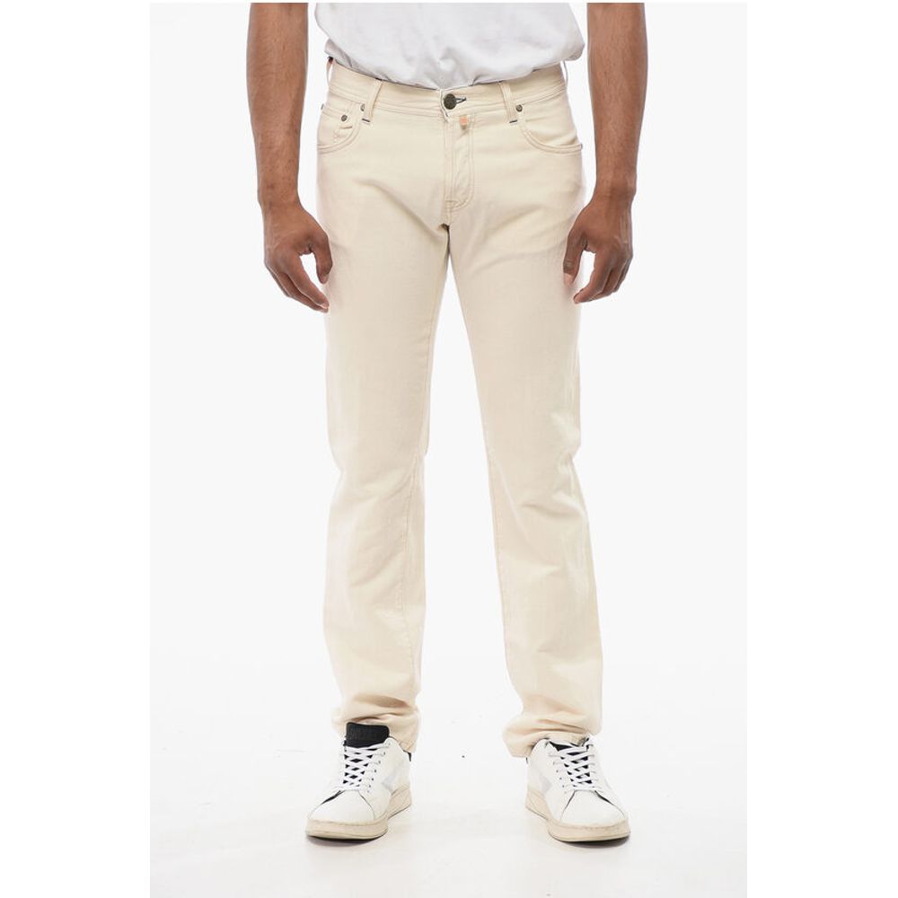 

ID Хлопок и лен 5 карманов брюки SELVEDGE с видимой лентой Corneliani, Beige