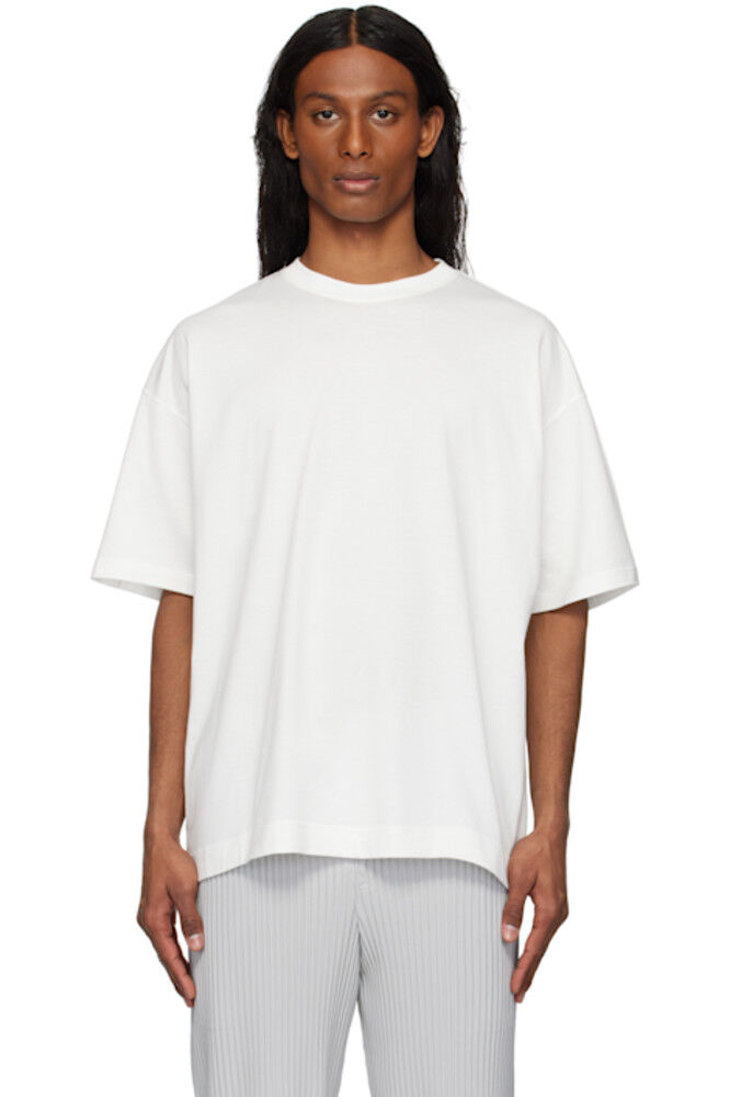 

Белая футболка в клетку Windswept HOMME PLISSÉ ISSEY MIYAKE