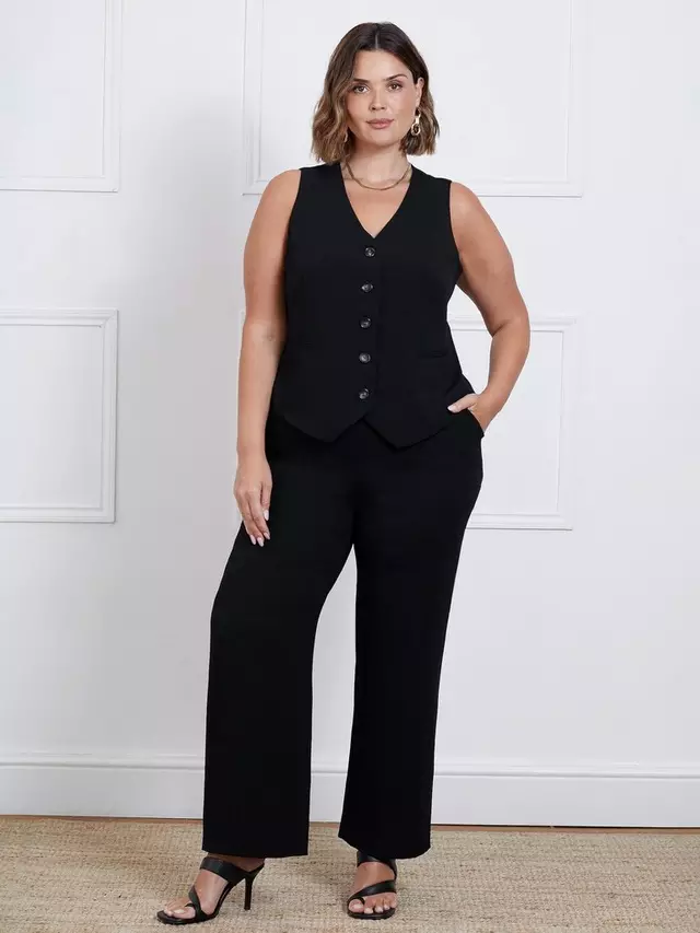 

Брюки Live Unlimited Curve Tailored Wide Leg, черный