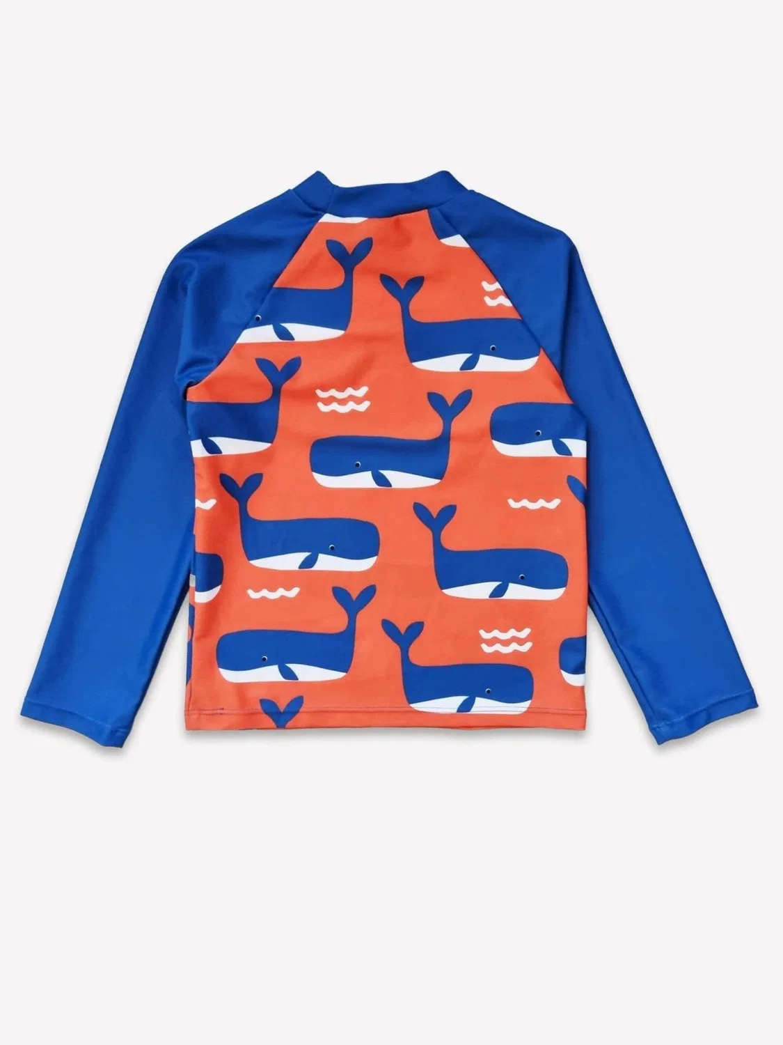 Спортивный купальник Kinder Badeshirt langarm mit Wal und Wellen-Druck, UV-Schutz UPF 50+. Toby Tiger, Orange — фото 2