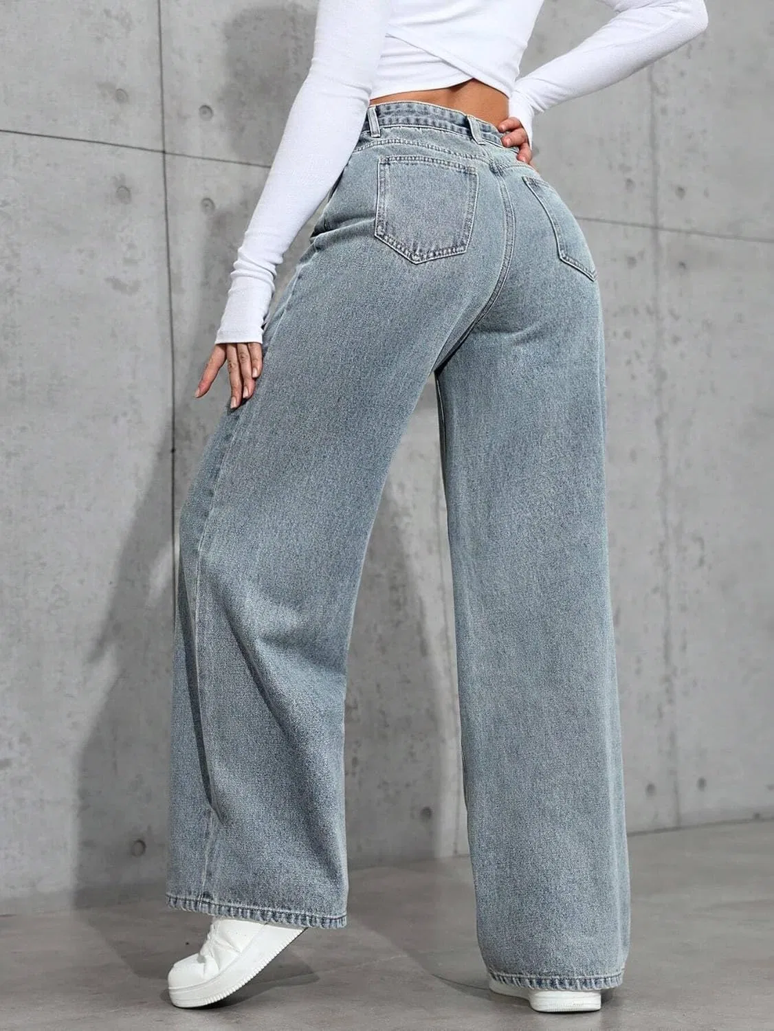 Джинсы прямые Women's Legendary Mid Rise Jean Straight Leg Jeans Pants, синие — фото 2