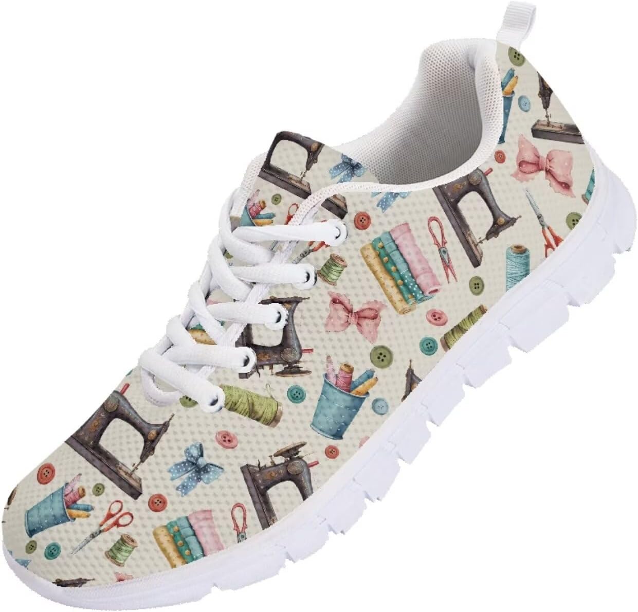 

Мужские кроссовки Funnydude Funny Print для бега, осенние, легкие, дышащие, спортивные, Cartoon Sewing Machine