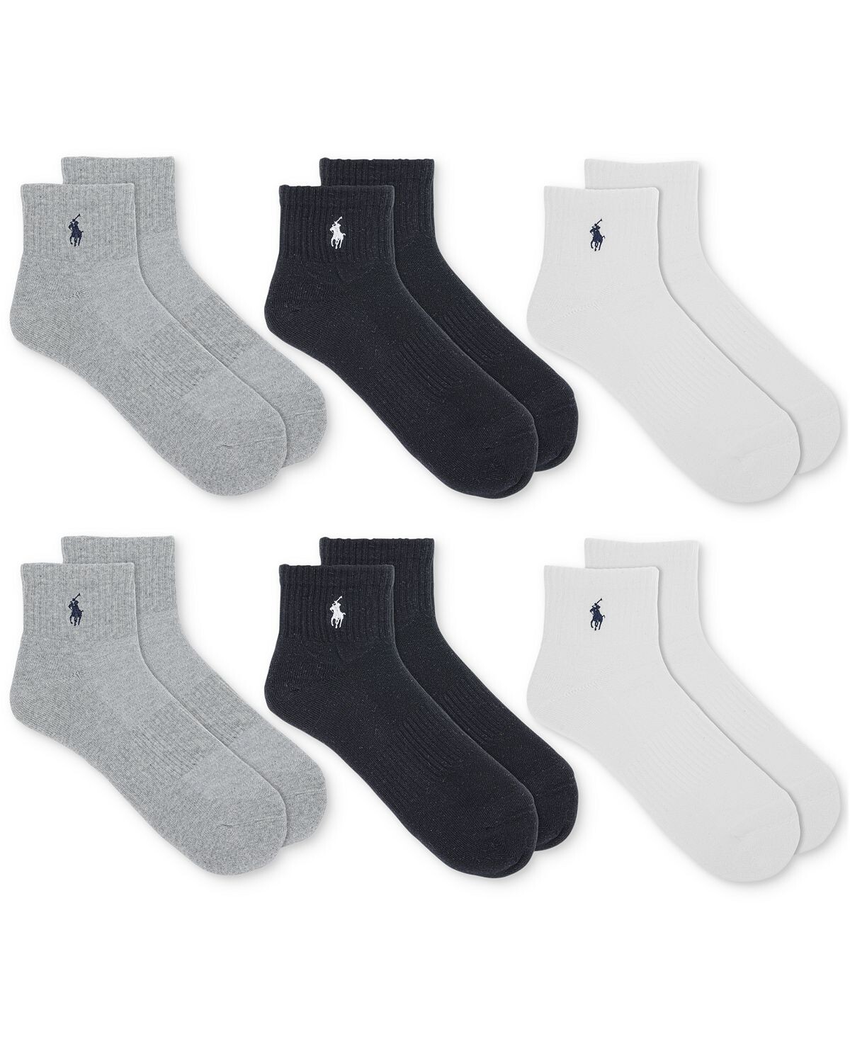 

Мужские 6-Пк. Носки Performance Sport Quarter Polo Ralph Lauren