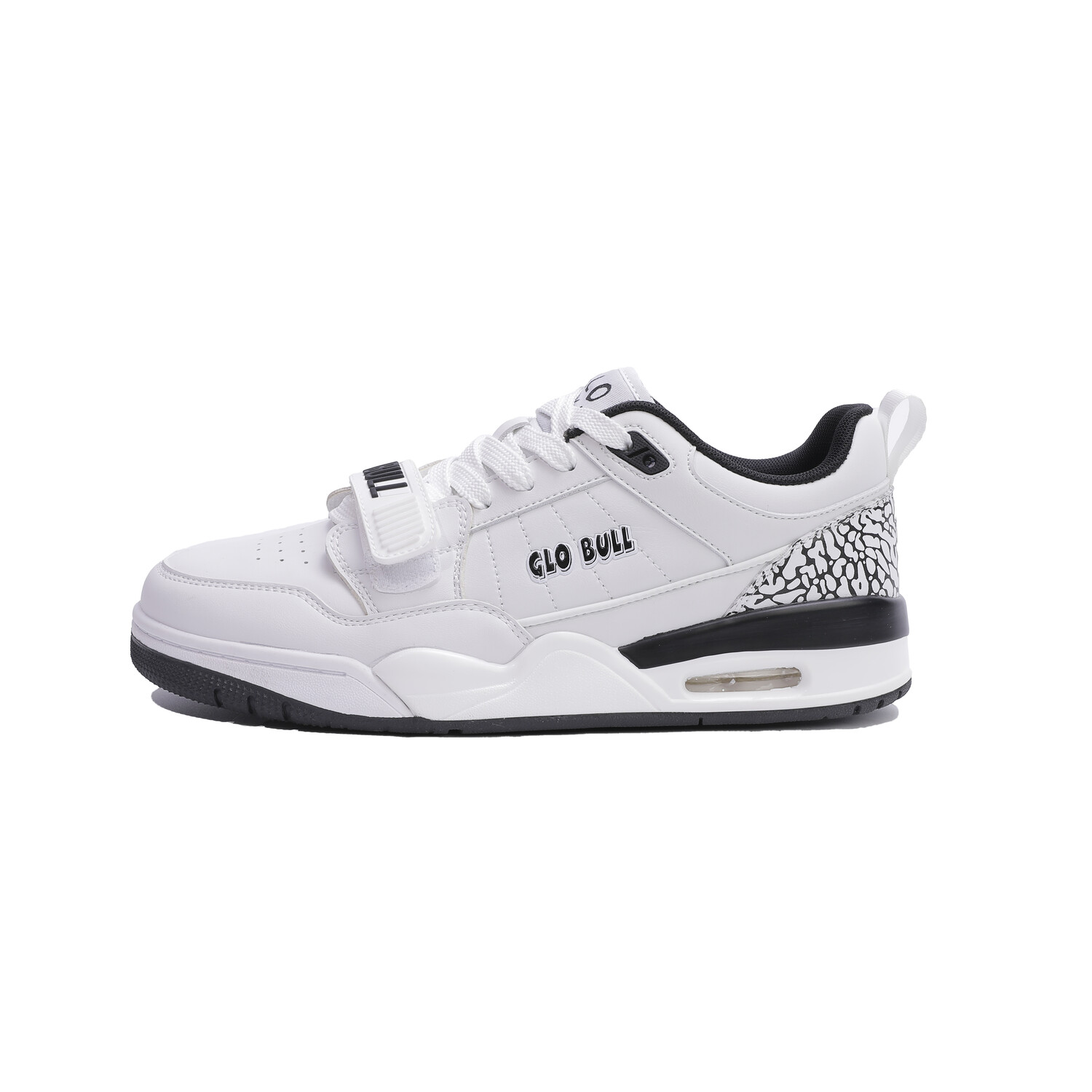 

Кеды, обувь для скейтборда унисекс с низким верхом Glo Bull, цвет White Gray Black