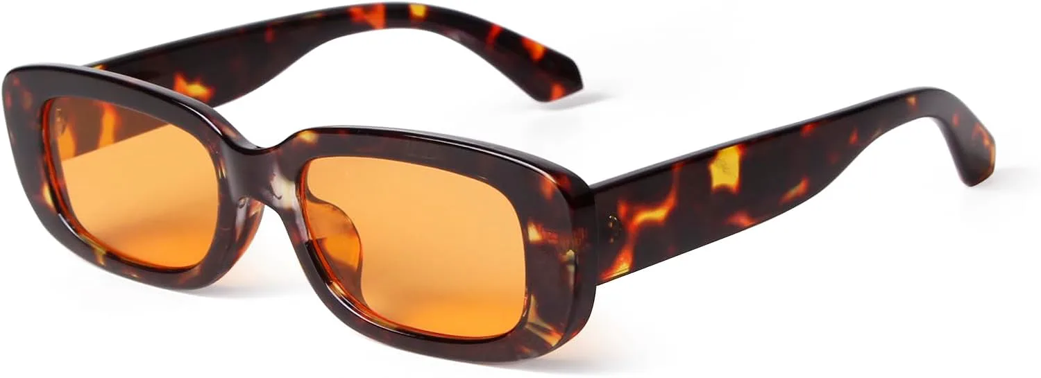 

Солнцезащитные очки ADE WU прямоугольной формы для женщин и мужчин в стиле ретро 90-х, узкие, прямоугольные, модные, в стиле Y2K, унисекс, стильные, Tortoise/Orange