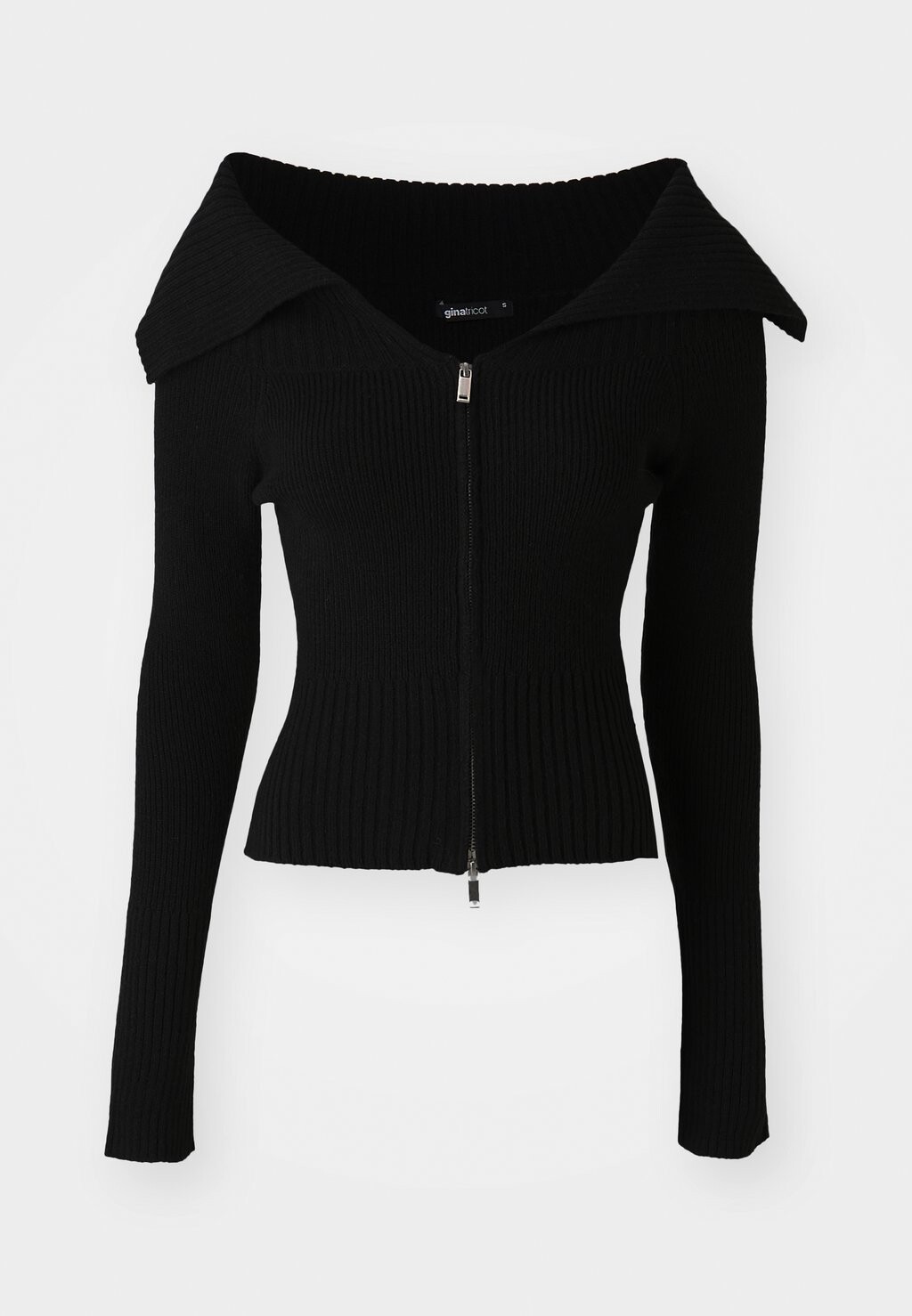 

Кардиган ZIP COLLAR CARDIGAN Gina Tricot, черный