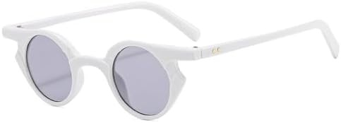 

Сексуальные круглые солнцезащитные очки для женщин, модные солнцезащитные очки в маленькой оправе с защитой от УФ-излучения UV400, панк-стиль, ретро-очки UV400 MTZJH, C4white-lightgray