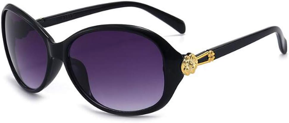 

Модные женские овальные солнцезащитные очки с защитой от УФ-излучения, цветочные бриллиантовые оправы (оправа в форме чайного листа, двойные чайные хлопья) SLCHJXS, Gray