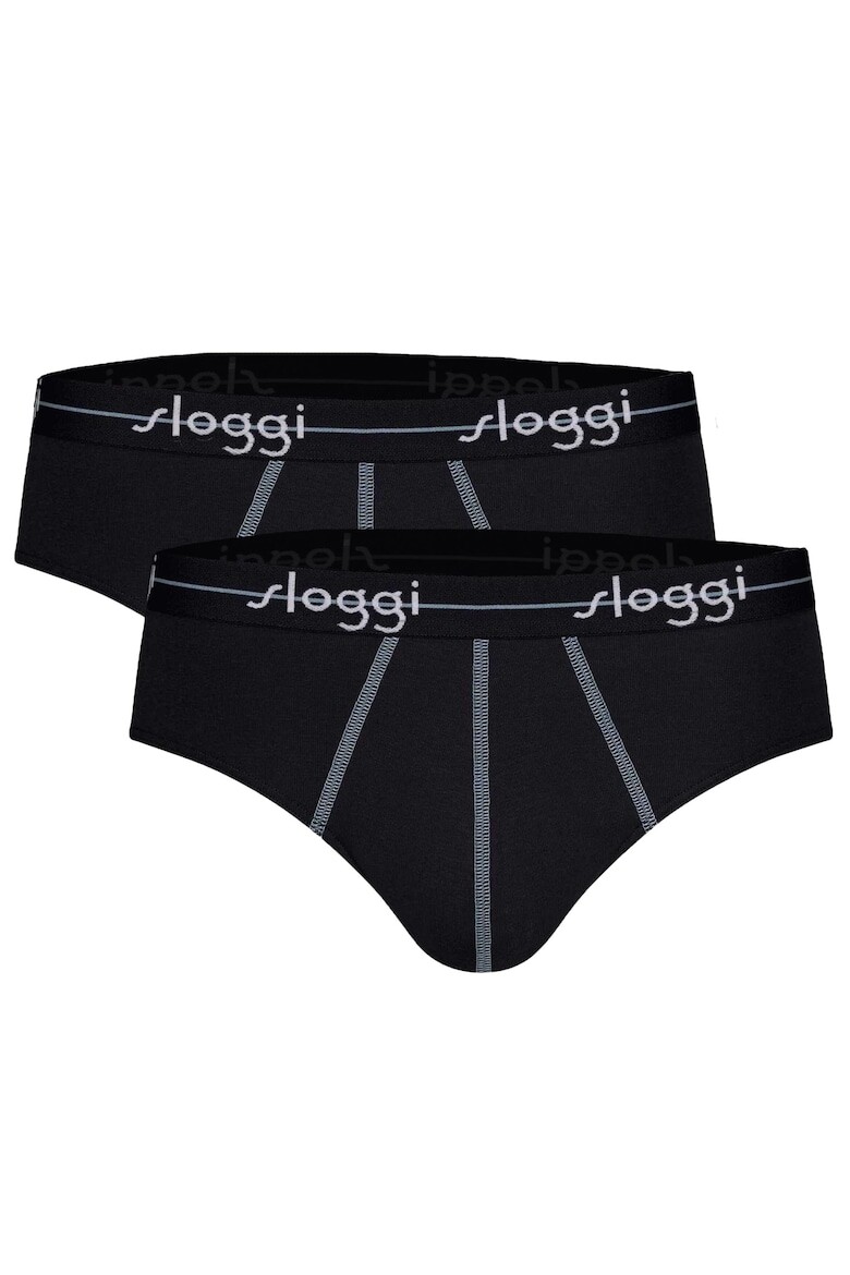 

Трусики с логотипом на талии, 2 пары Sloggi, черный