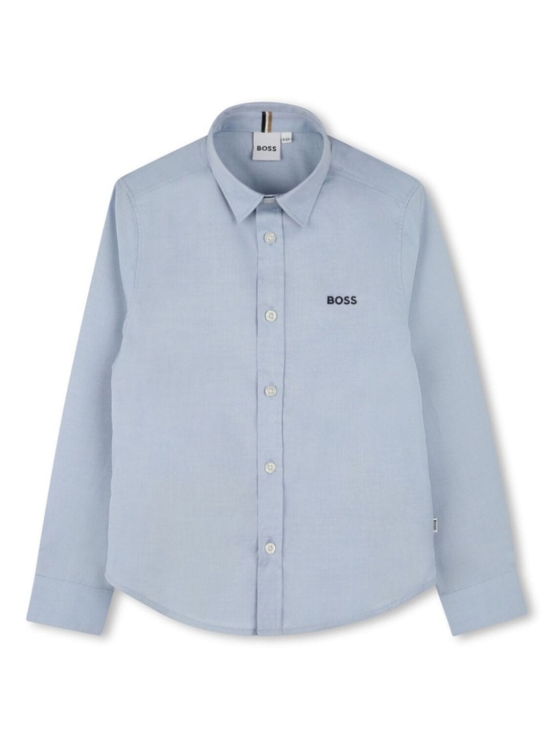 

BOSS Kidswear рубашка с вышитым логотипом, синий
