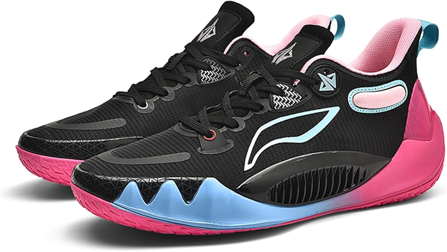 

Мужские стильные баскетбольные кроссовки средней высоты с амортизирующей подошвой, шнуровкой, дышащей сеткой, с круглыми носками и толстой подошвой, подходят для фитнеса, бега и тренировок на кампусе Qaoterod, черный