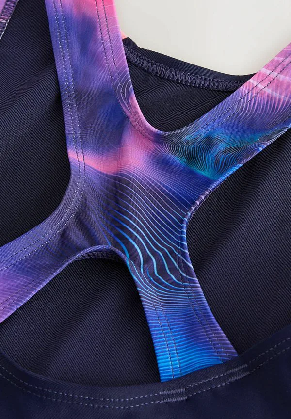 Укороченный спортивный купальник стандартного кроя Next, Navy — фото 3