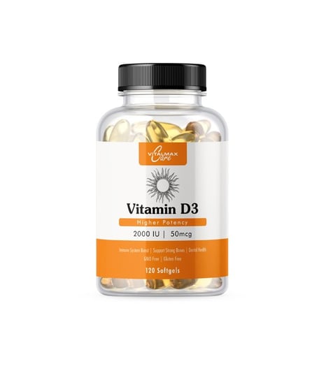 

Vitalmax, Care, Витамин D3 2000 МЕ, 120 капсул.