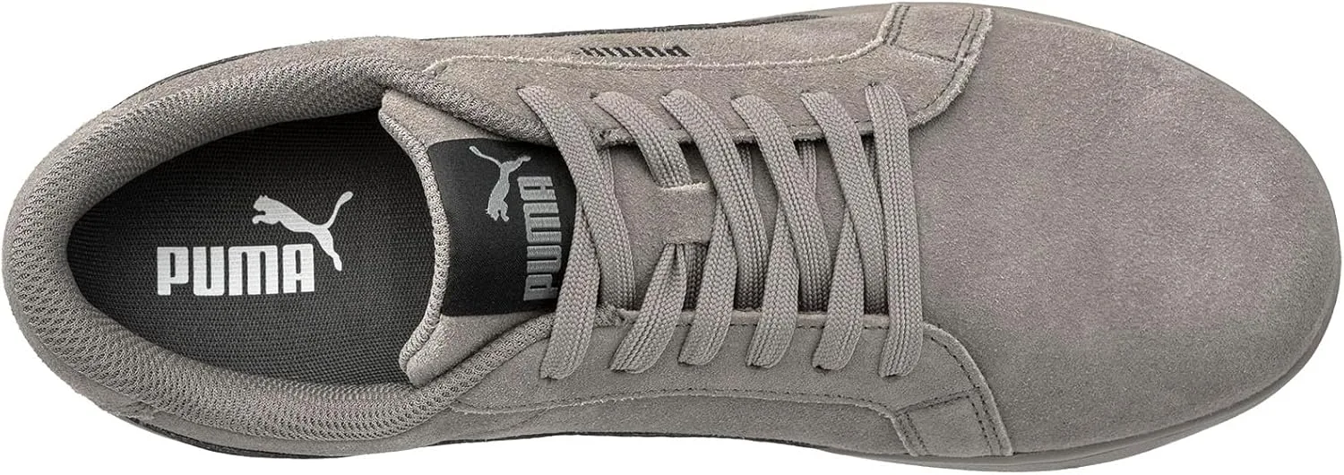 Защитные ботинки PUMA Safety Iconic Low S1PL ESD FO HRO SR - унисекс, нескользящие, неметаллические вставки зтекловолокна, черный/серый — фото 3