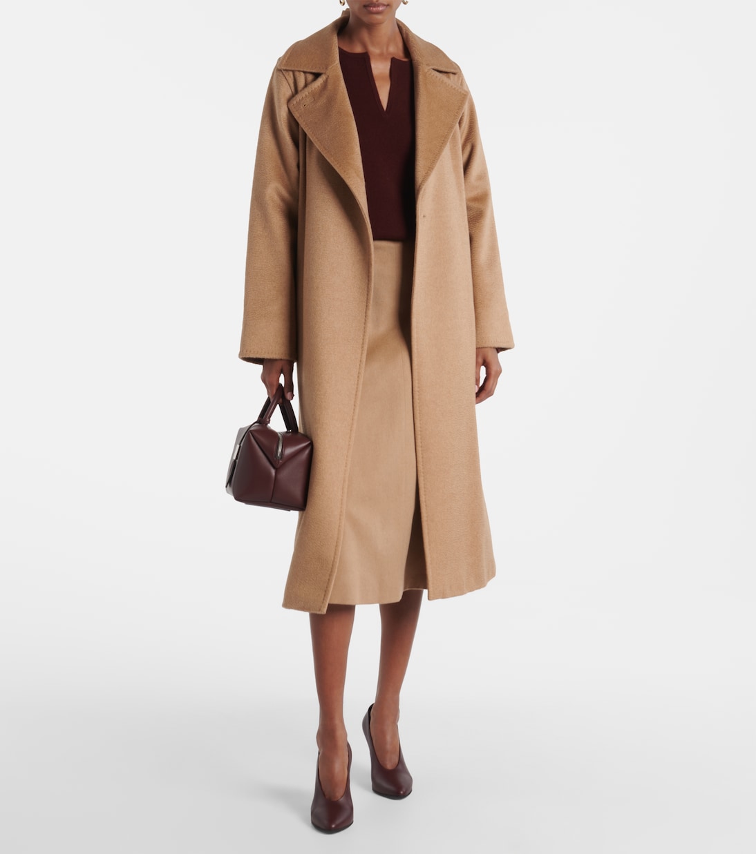 Женевская юбка миди из верблюжьей шерсти Max Mara, Cammello — фото 2