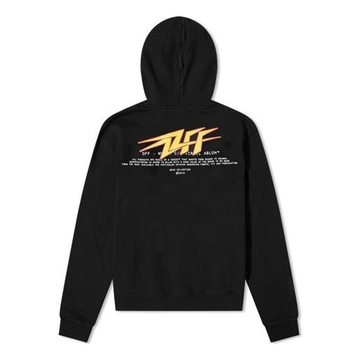 

Толстовка fw20 mens thunder letter slim logo sweater Off-White, черный