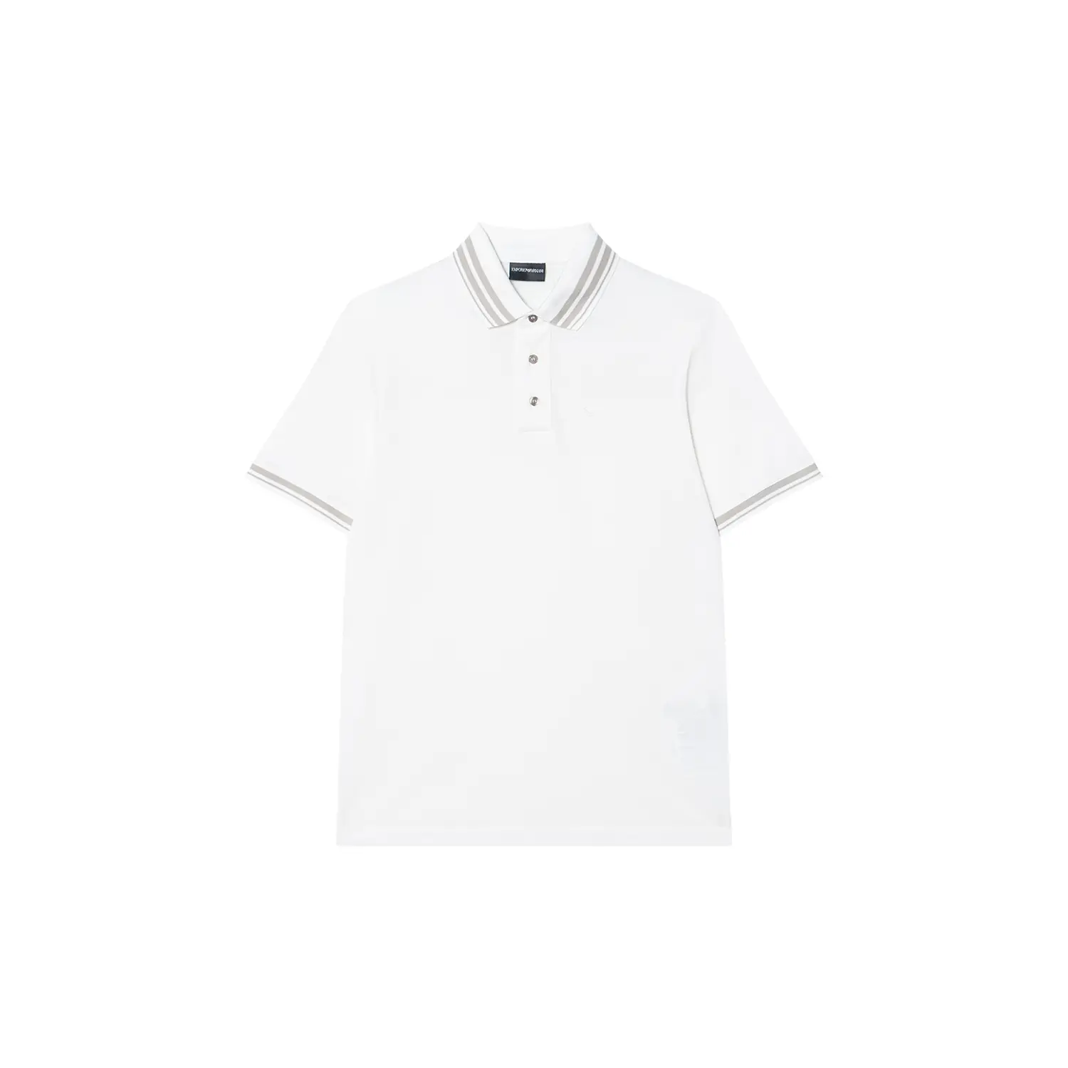 

Поло с вышитым логотипом и пуговицами EMPORIO ARMANI, белый