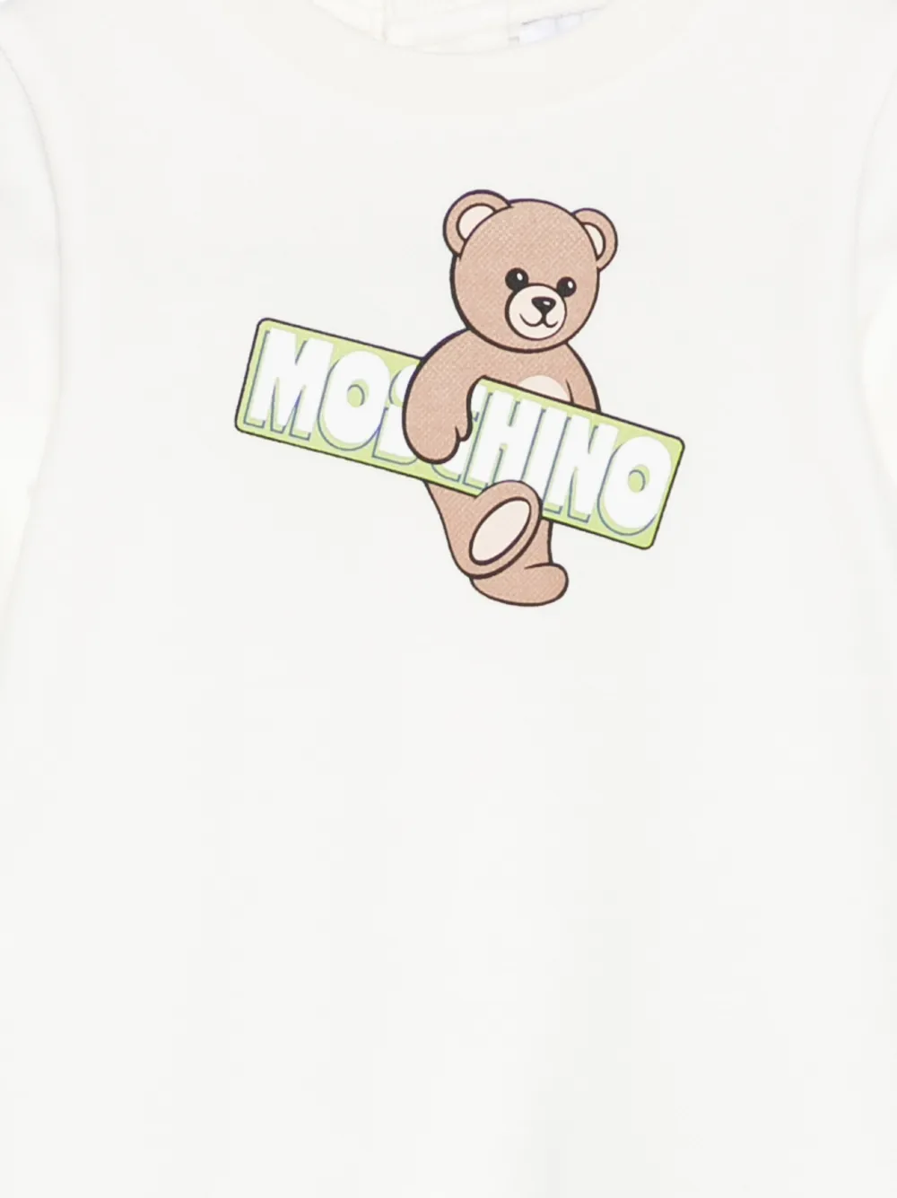 Пижама с принтом медвежонка Moschino Kids, белый — фото 3