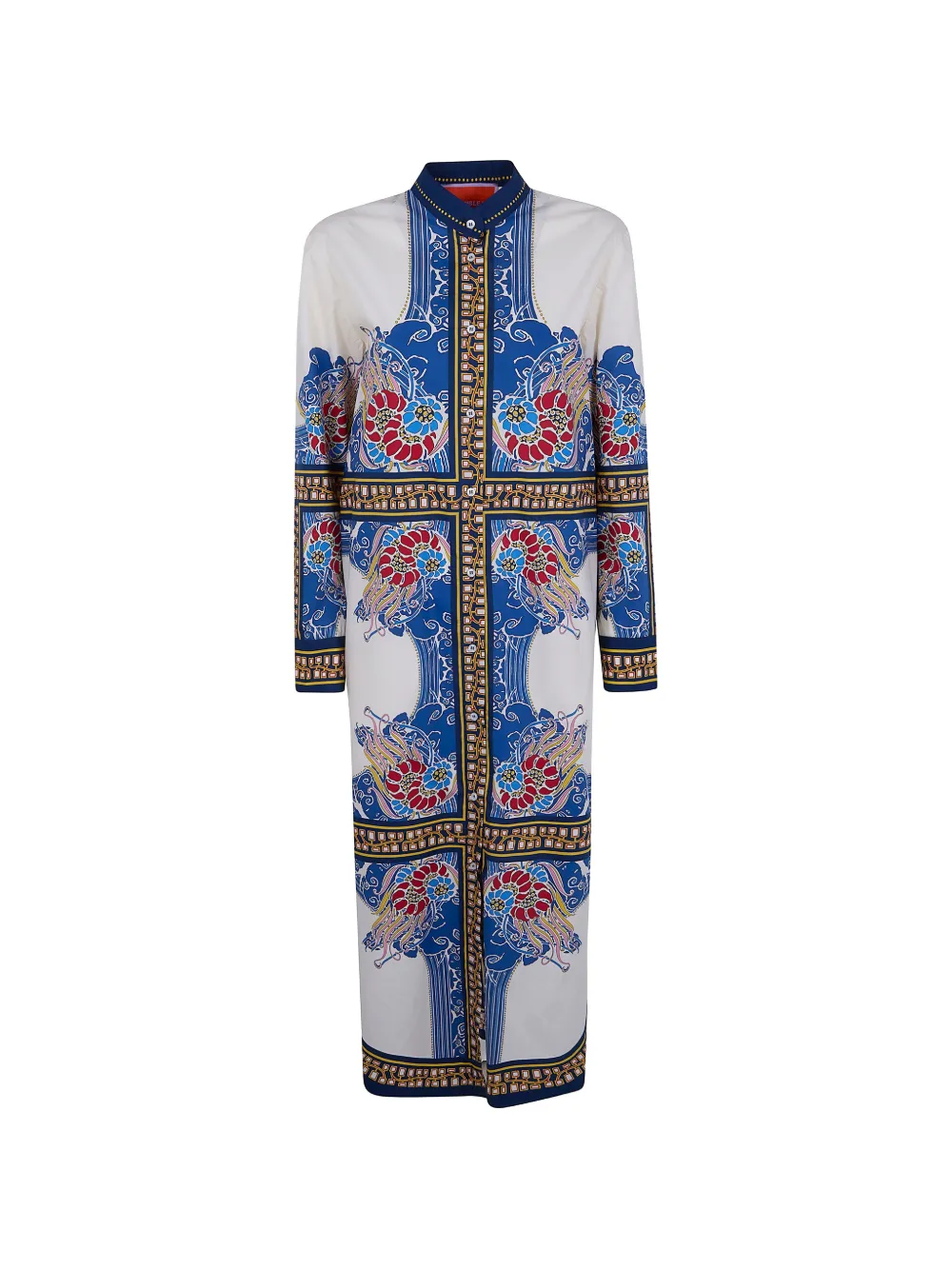 

Макси-платье с цветочным принтом La Doublej, белый