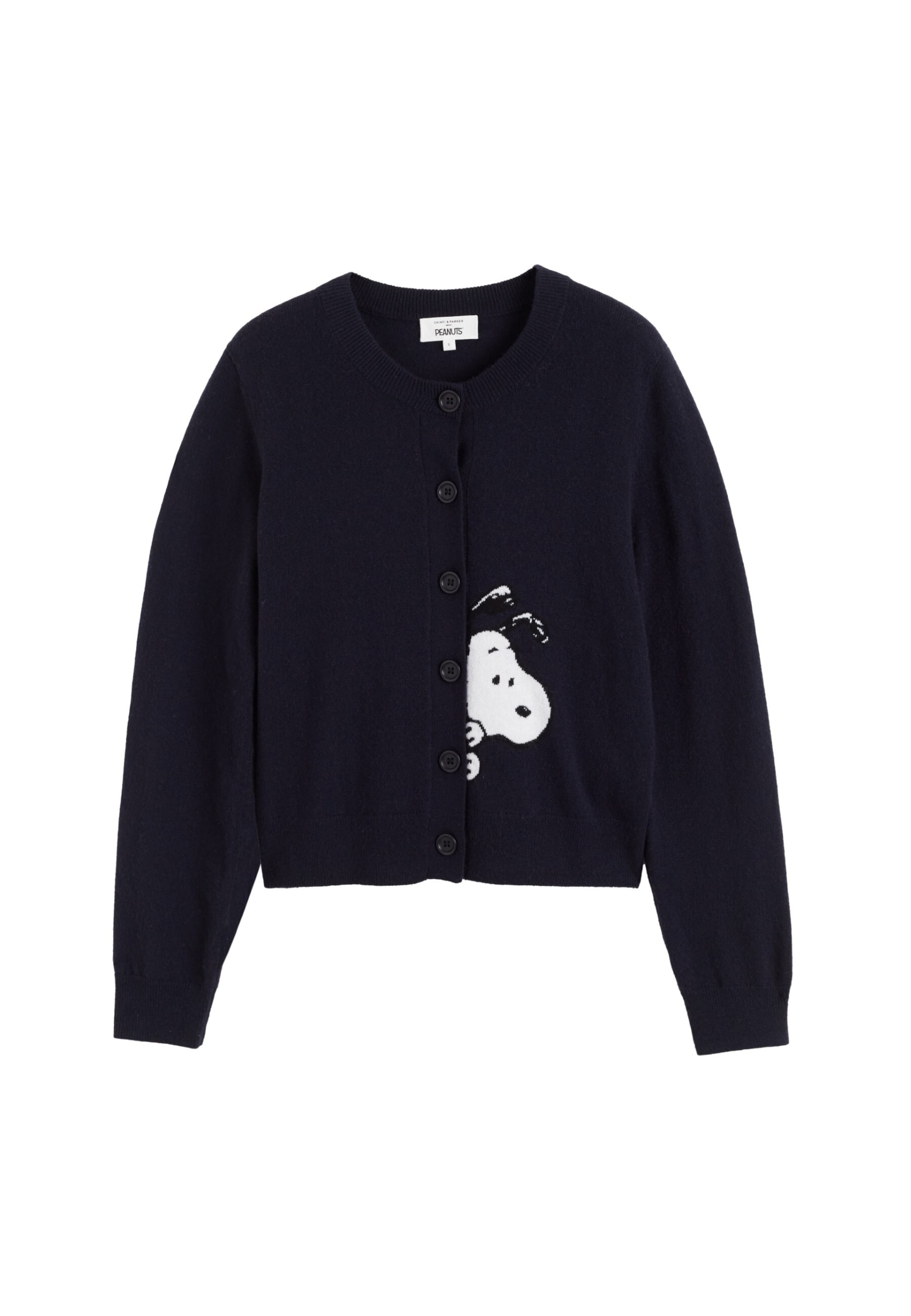 

Chinti & Parker Вязаный кардиган 'Sneeky Snoopy' в цвете Navy