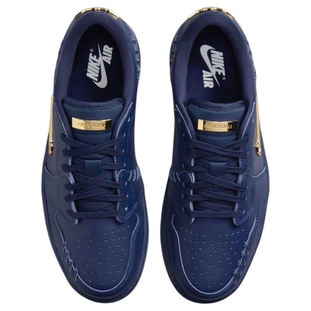 Кроссовки Air Jordan 1 Vintage Basketball Shoes Women's Low-top Blue, темно-синий — фото 4