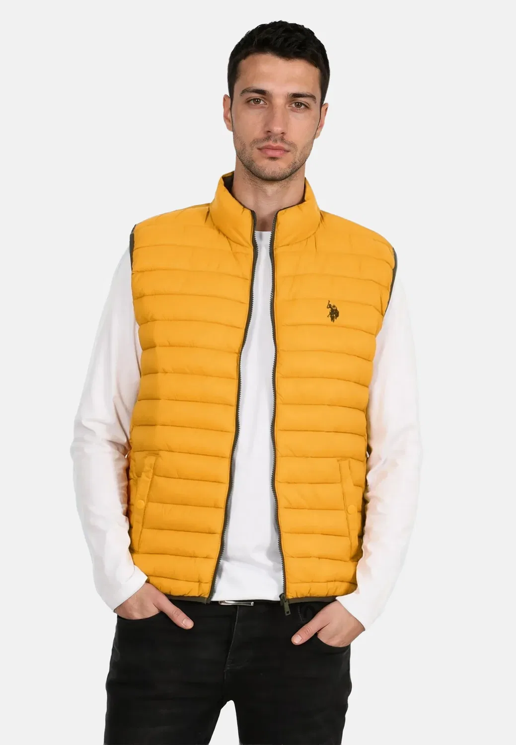 Стеганая жилетка, U.S. Polo Assn., горчичный
