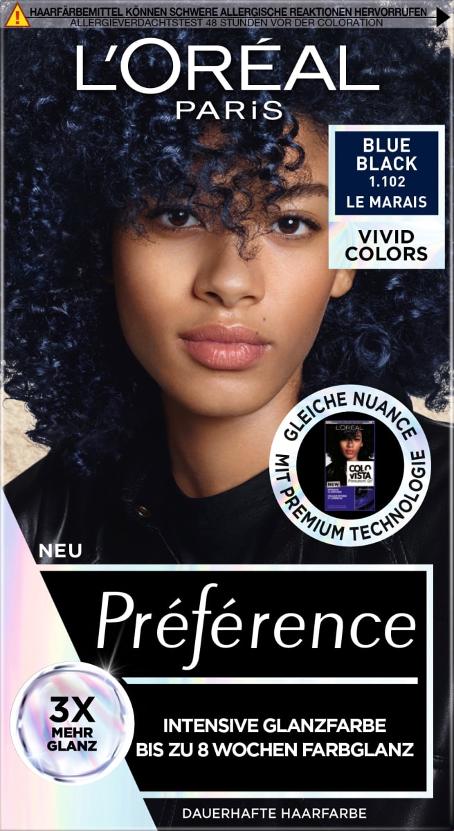 

Краска для волос Vivid Colors 1.102 Синий Черный 1 шт. L'Oreal