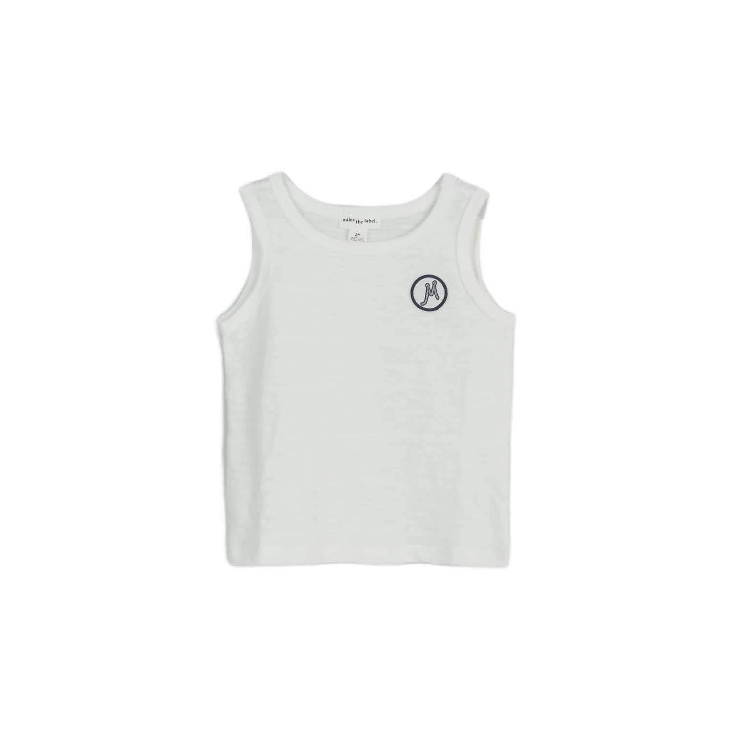 

Топ без рукавов с морским узором для девочек, цвет «кремовый» Miles The Label, кремовый