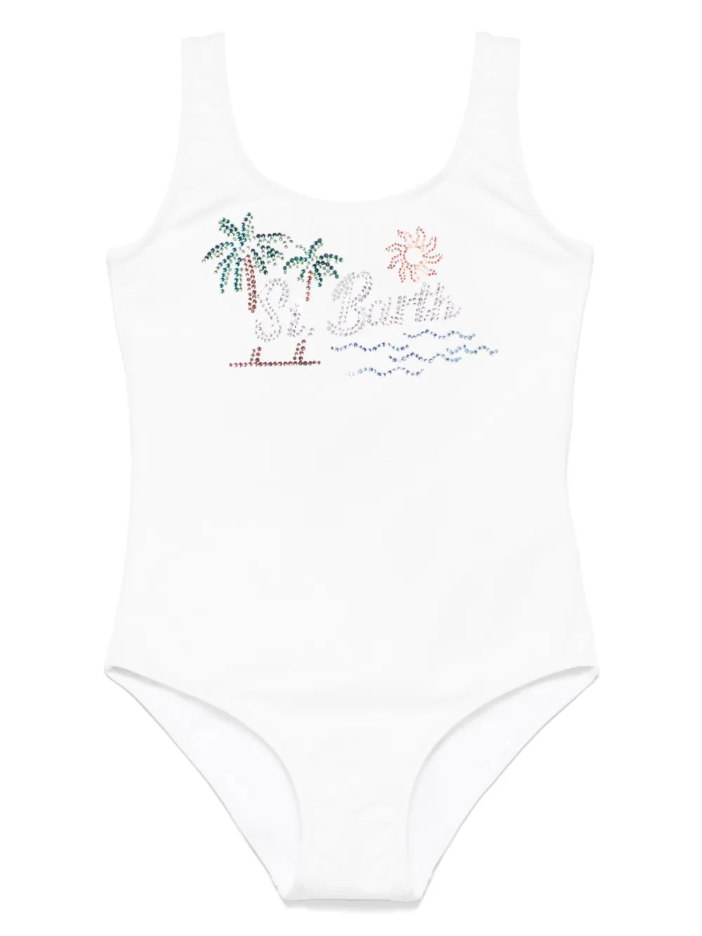

Купальник с логотипом MC2 Saint Barth Kids, белый