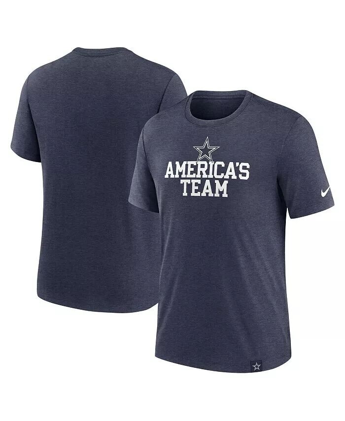 

Футболка мужская Heather Navy Dallas Cowboys Blitz Tri-Blend Nike